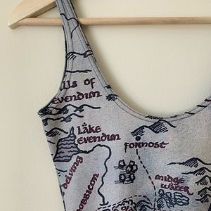 Reversible Lord of the Rings (LOTR) Map Minidress